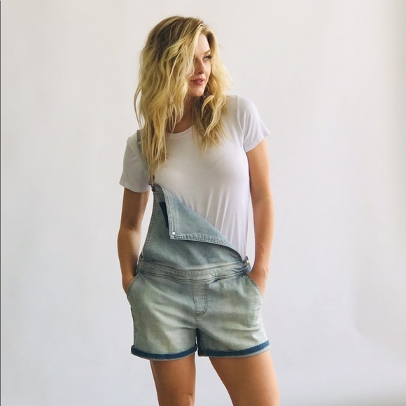 Denim Overalls shorts - Picture 1 of 7